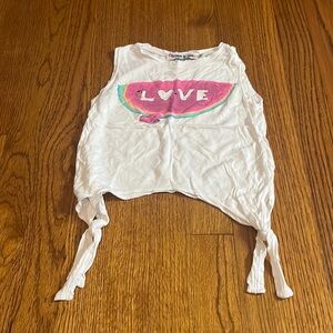 Flowers by Zoe Girl’s White Watermelon Tank Size 4T
